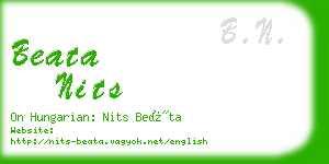 beata nits business card